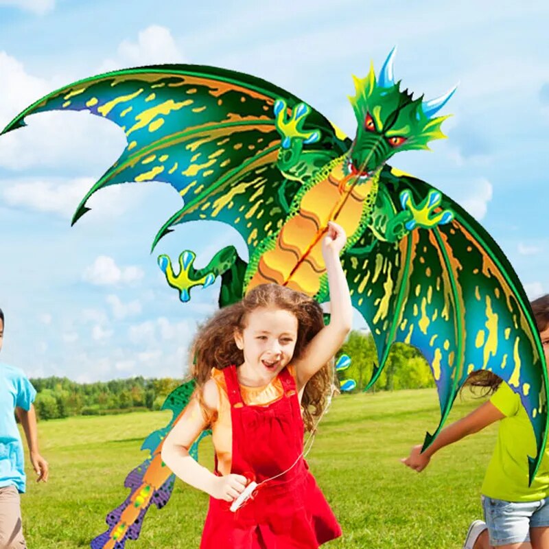 Green Dragon Kite for Kids