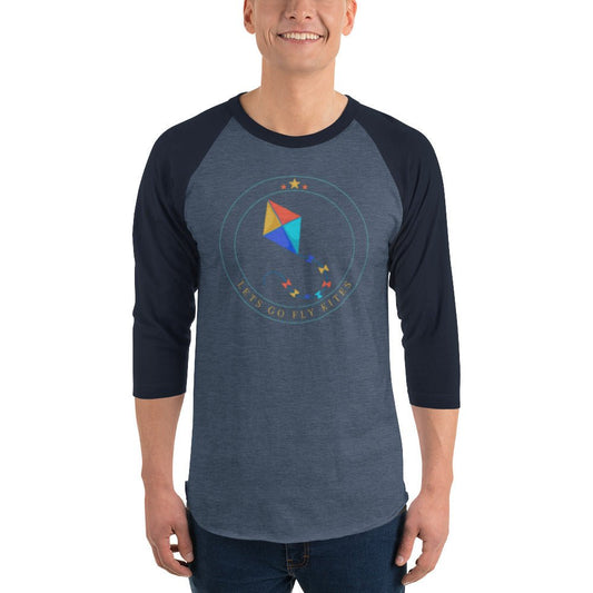 3/4 sleeve raglan shirt - Lets Go Fly Kites