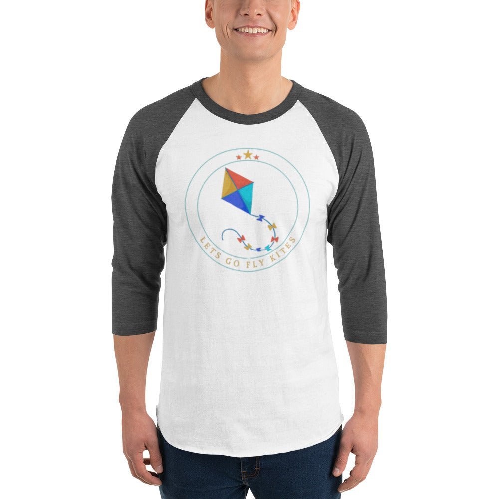 3/4 sleeve raglan shirt - Lets Go Fly Kites