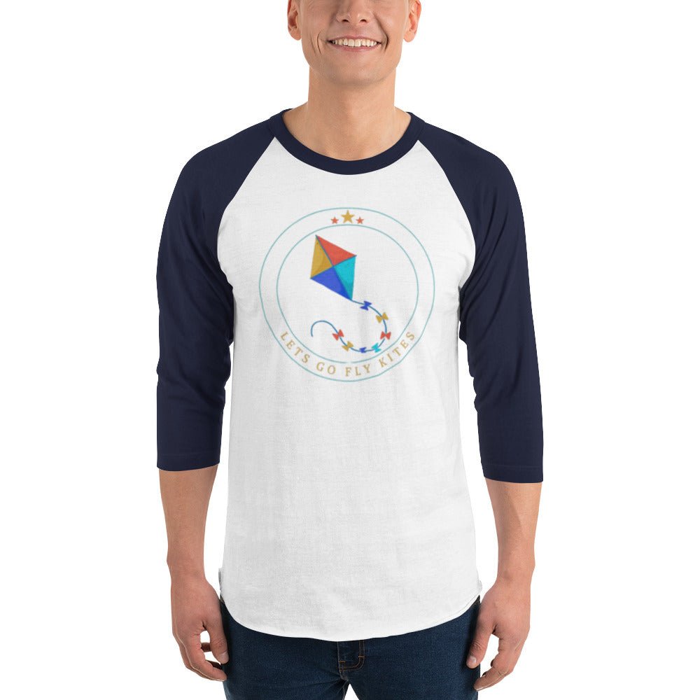 3/4 sleeve raglan shirt - Lets Go Fly Kites