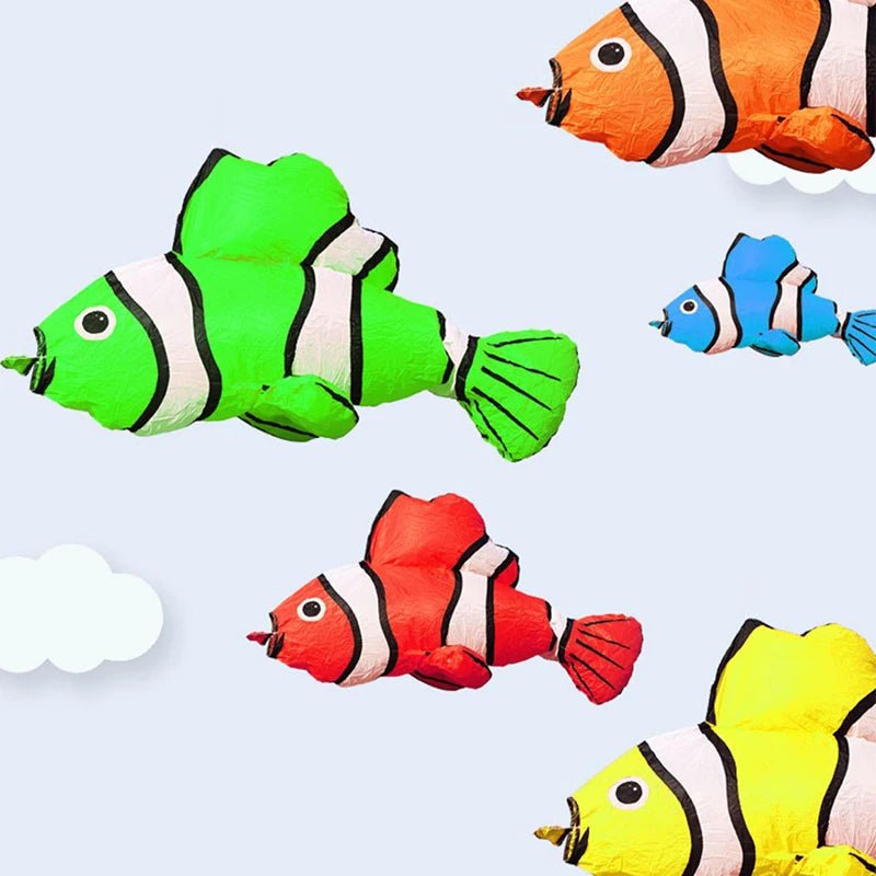 Colored Clownfish WindKites - Vibrant Skybound Fun - Lets Go Fly Kites