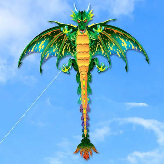 Green Dragon Kite for Kids - Lets Go Fly Kites