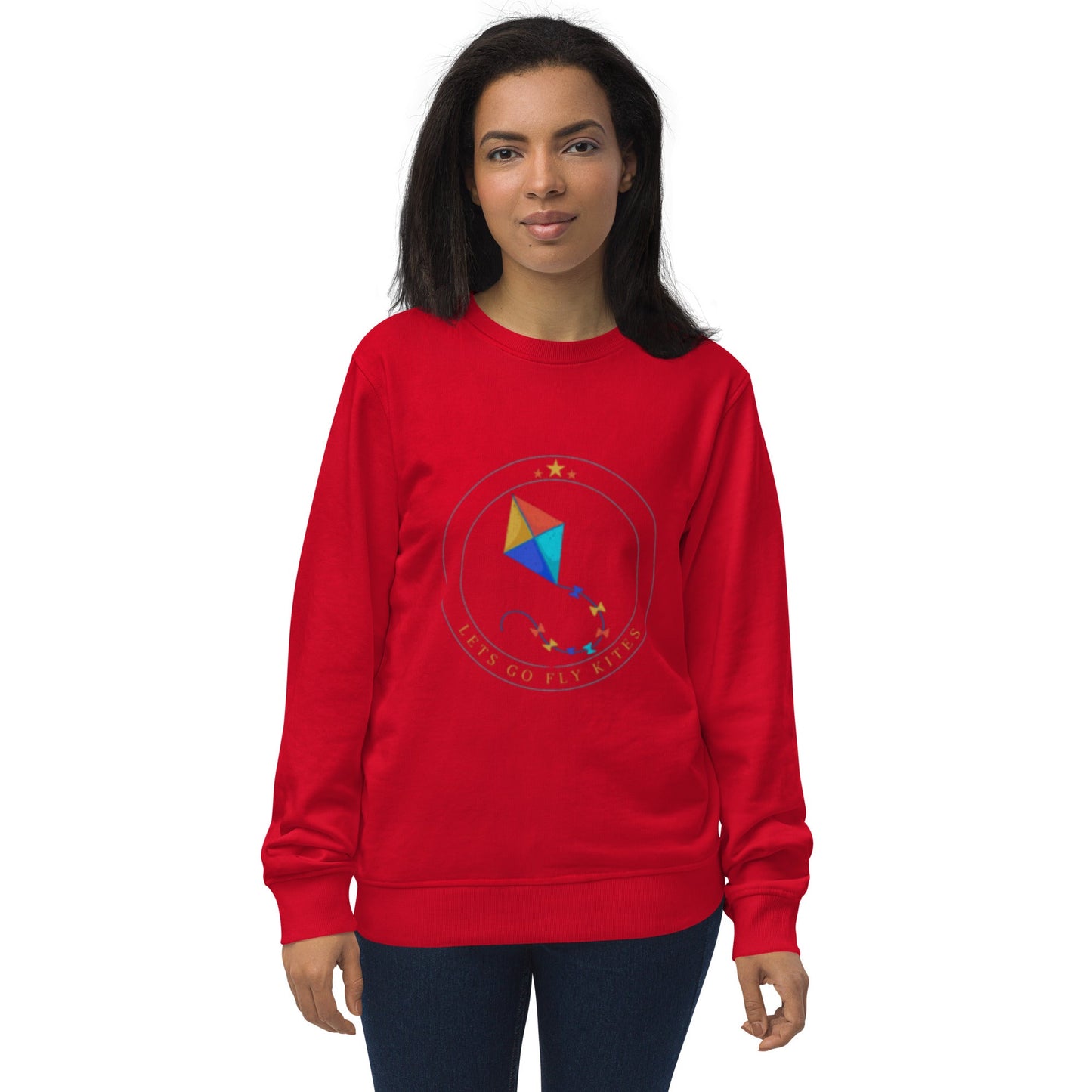 Organic sweatshirt - Lets Go Fly Kites