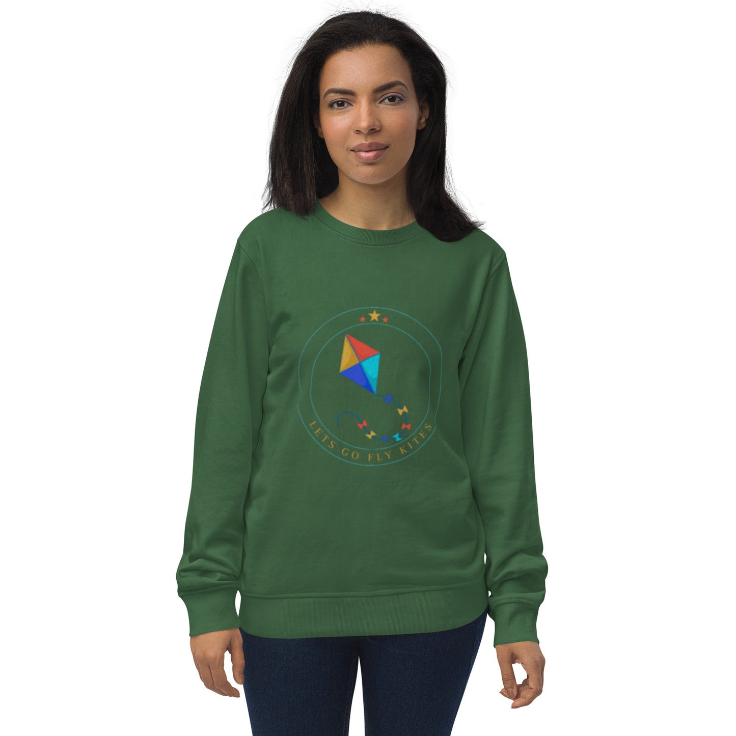 Organic sweatshirt - Lets Go Fly Kites