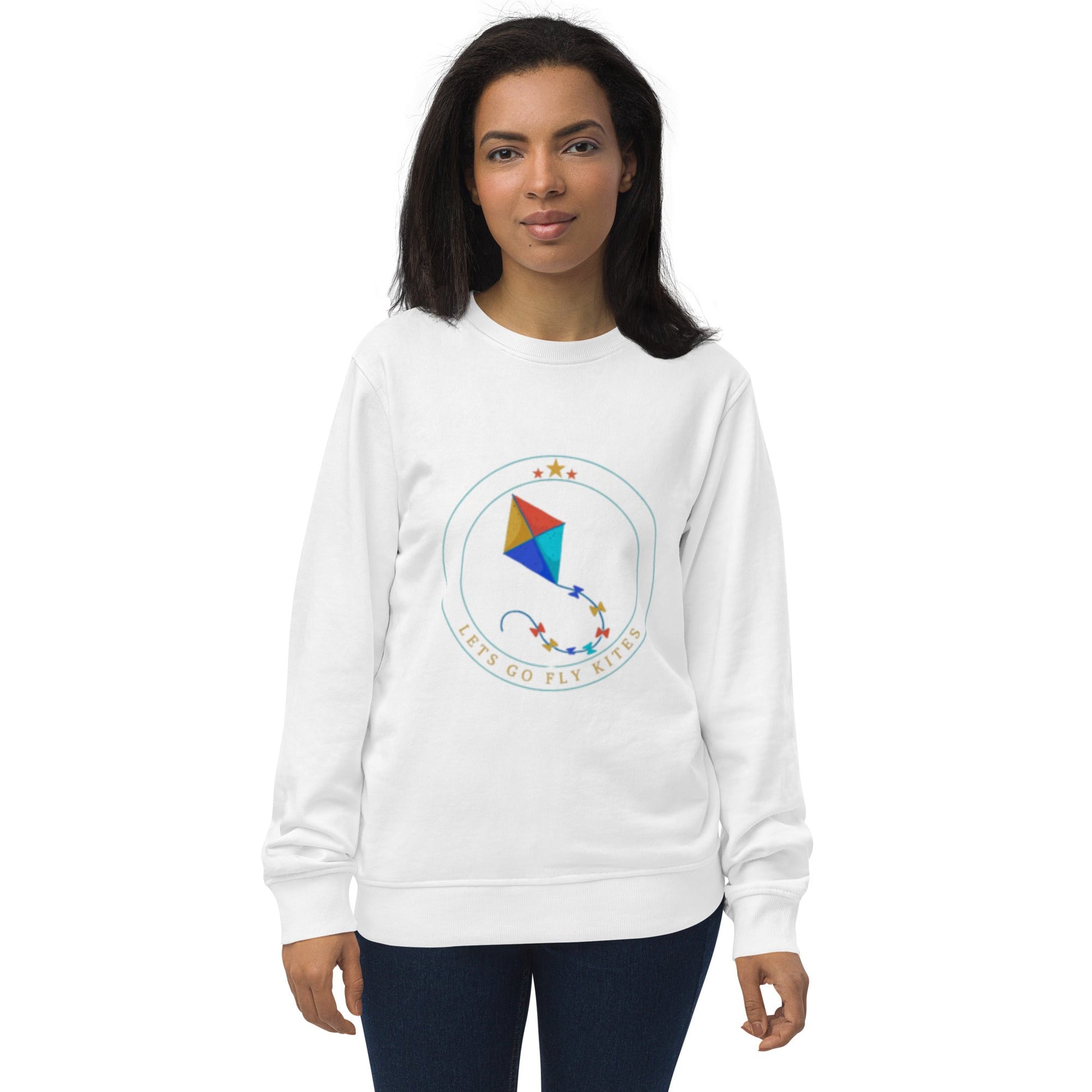 Organic sweatshirt - Lets Go Fly Kites